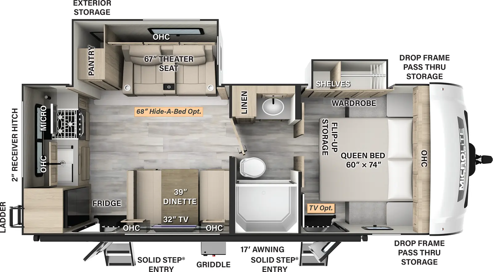 Flagstaff Micro Lite 25SRK Floorplan